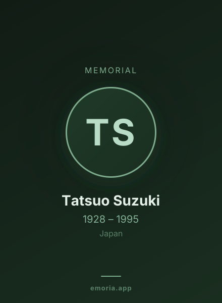 Memorial portrait of Tatsuo Suzuki