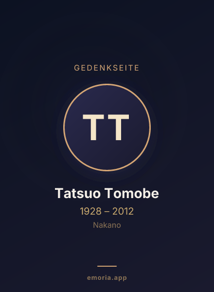 Gedenkportrait von Tatsuo Tomobe
