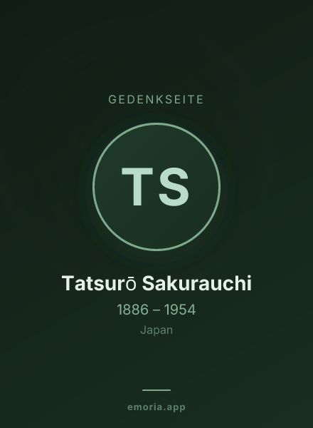 Gedenkportrait von Tatsurō Sakurauchi