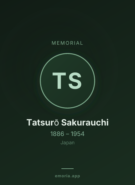 Memorial portrait of Tatsurō Sakurauchi