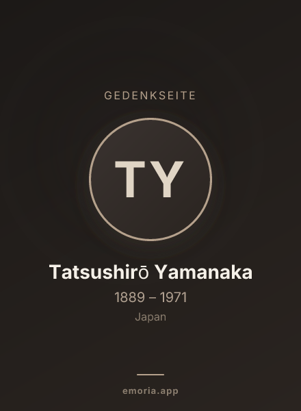 Gedenkportrait von Tatsushirō Yamanaka