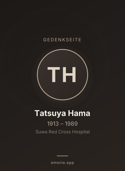 Gedenkportrait von Tatsuya Hama
