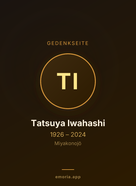 Gedenkportrait von Tatsuya Iwahashi
