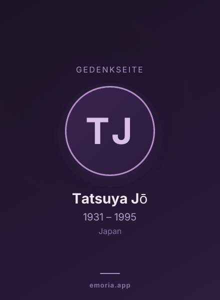 Gedenkportrait von Tatsuya Jō