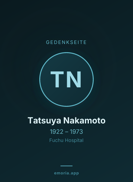Gedenkportrait von Tatsuya Nakamoto