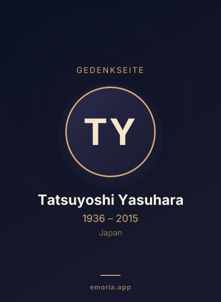Gedenkportrait von Tatsuyoshi Yasuhara
