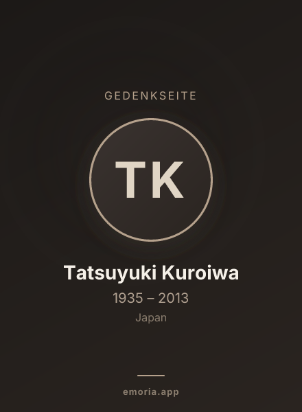 Gedenkportrait von Tatsuyuki Kuroiwa
