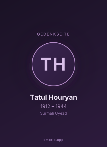 Gedenkportrait von Tatul Houryan
