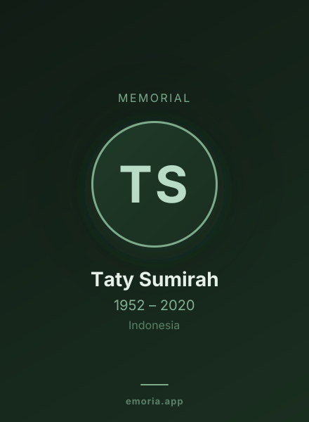 Memorial portrait of Taty Sumirah