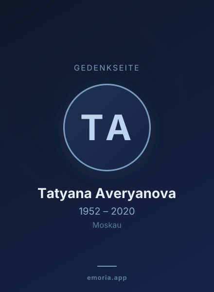 Gedenkportrait von Tatyana Averyanova
