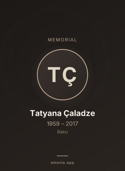 Memorial portrait of Tatyana Çaladze