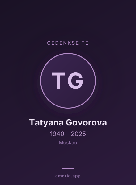Gedenkportrait von Tatyana Govorova
