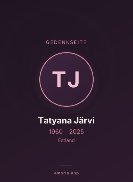 Gedenkportrait von Tatyana Järvi
