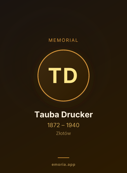 Memorial portrait of Tauba Drucker