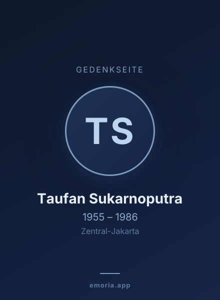 Gedenkportrait von Taufan Sukarnoputra