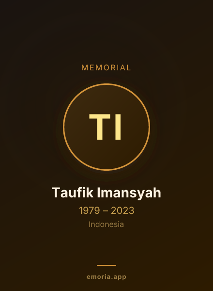 Memorial portrait of Taufik Imansyah