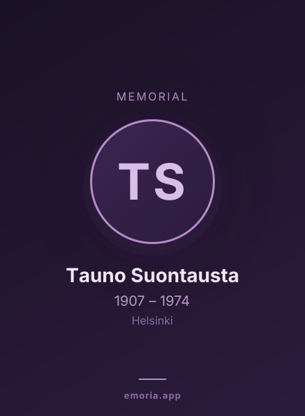 Memorial portrait of Tauno Suontausta