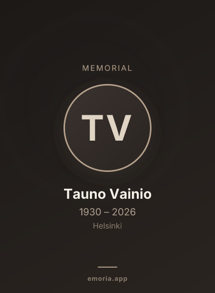 Memorial portrait of Tauno Vainio