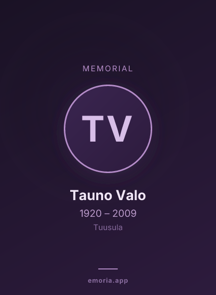 Memorial portrait of Tauno Valo