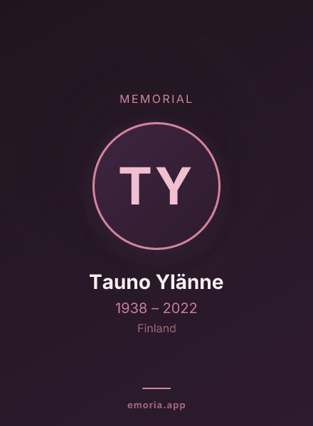 Memorial portrait of Tauno Ylänne