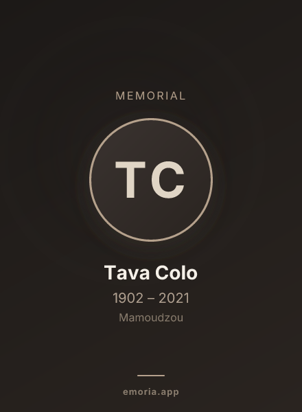 Memorial portrait of Tava Colo