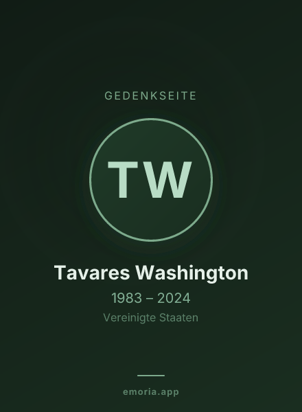 Gedenkportrait von Tavares Washington