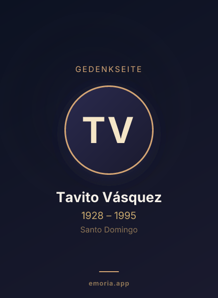 Gedenkportrait von Tavito Vásquez