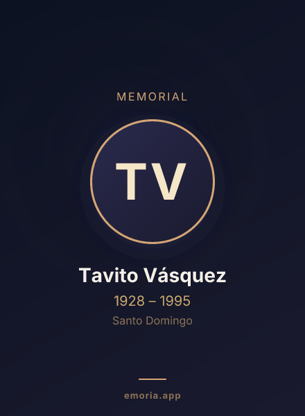 Memorial portrait of Tavito Vásquez