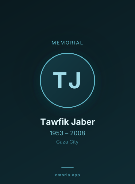 Memorial portrait of Tawfik Jaber