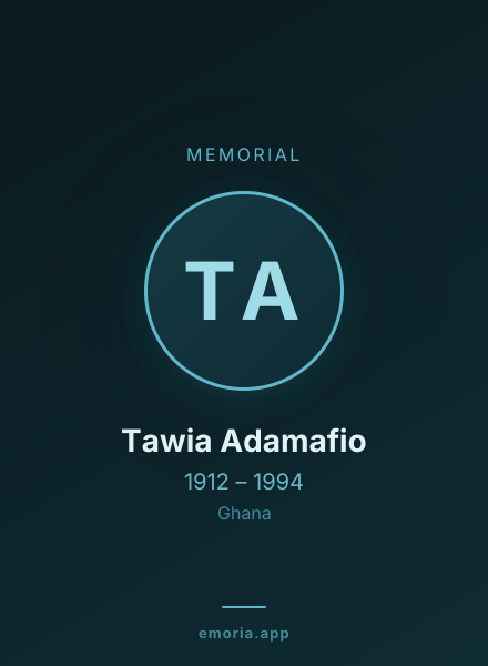 Memorial portrait of Tawia Adamafio