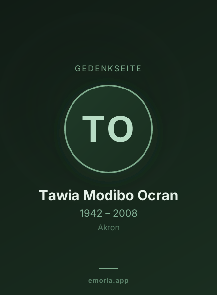 Gedenkportrait von Tawia Modibo Ocran