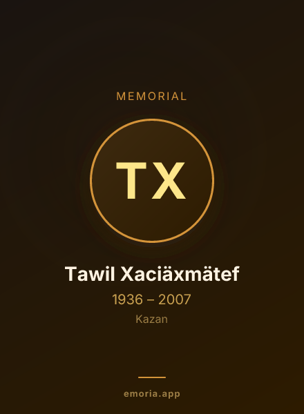Memorial portrait of Tawil Xaciäxmätef