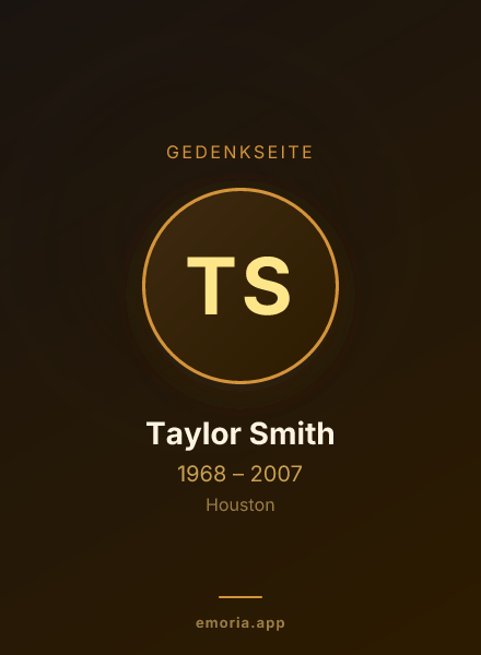 Gedenkportrait von Taylor Smith