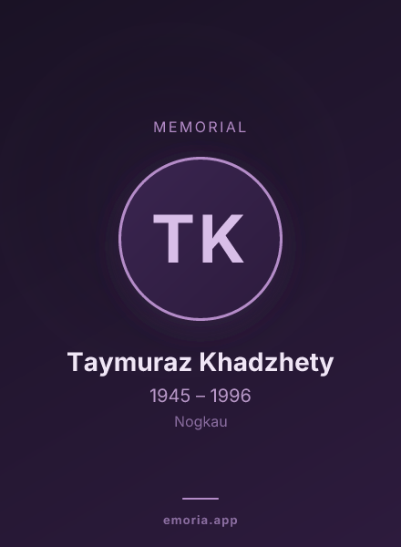 Memorial portrait of Taymuraz Khadzhety