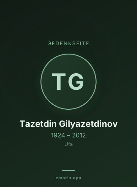 Gedenkportrait von Tazetdin Gilyazetdinov