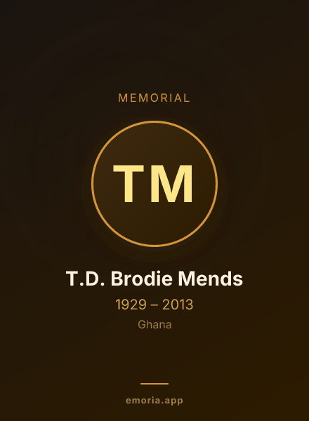 Memorial portrait of T.D. Brodie Mends
