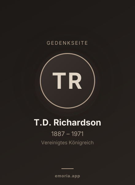 Gedenkportrait von T.D. Richardson