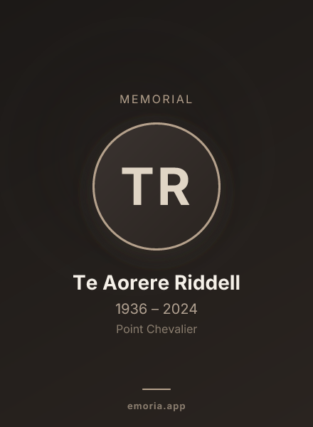 Memorial portrait of Te Aorere Riddell