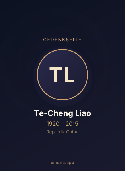 Gedenkportrait von Te-Cheng Liao