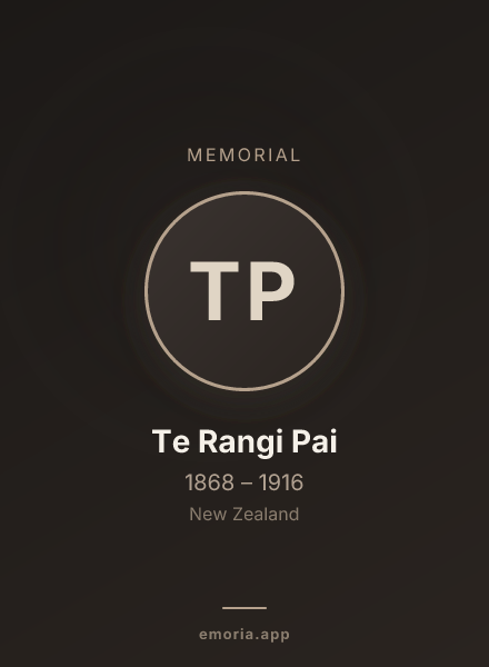 Memorial portrait of Te Rangi Pai