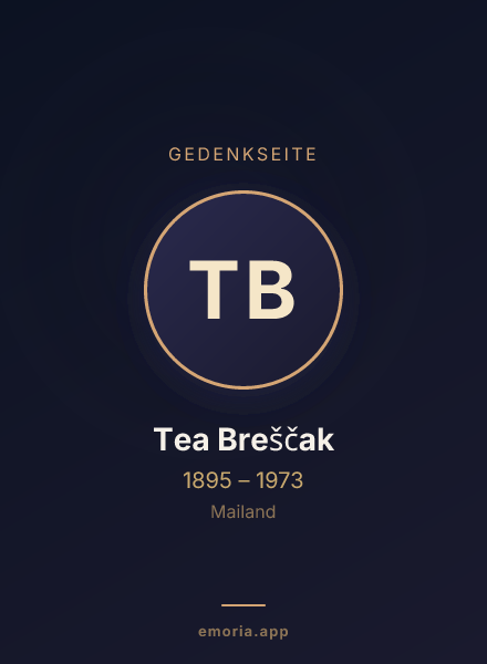 Gedenkportrait von Tea Breščak