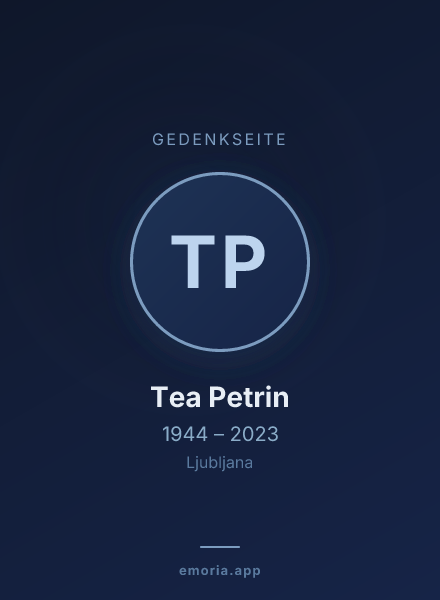 Gedenkportrait von Tea Petrin