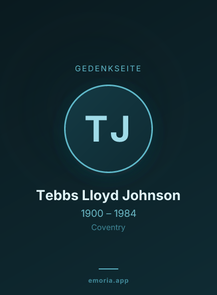 Gedenkportrait von Tebbs Lloyd Johnson