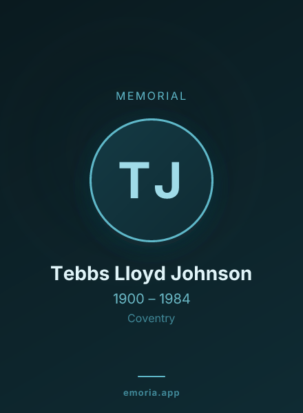 Memorial portrait of Tebbs Lloyd Johnson