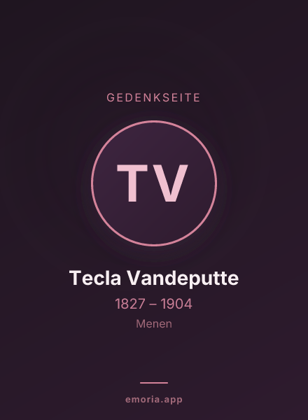 Gedenkportrait von Tecla Vandeputte