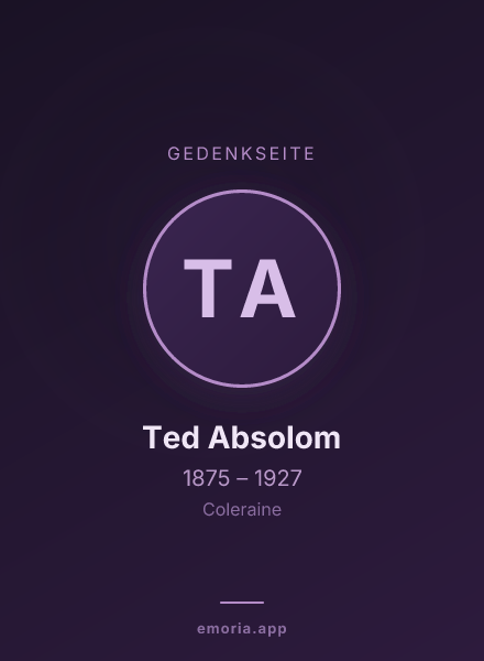 Gedenkportrait von Ted Absolom