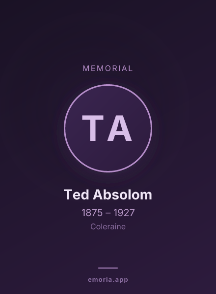 Memorial portrait of Ted Absolom