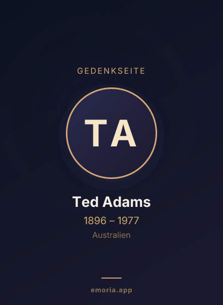Gedenkportrait von Ted Adams