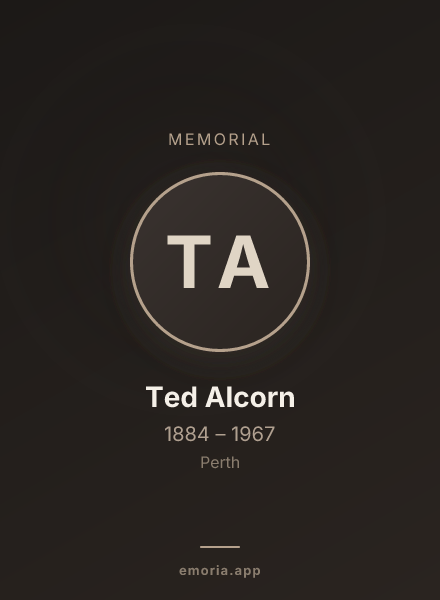 Memorial portrait of Ted Alcorn