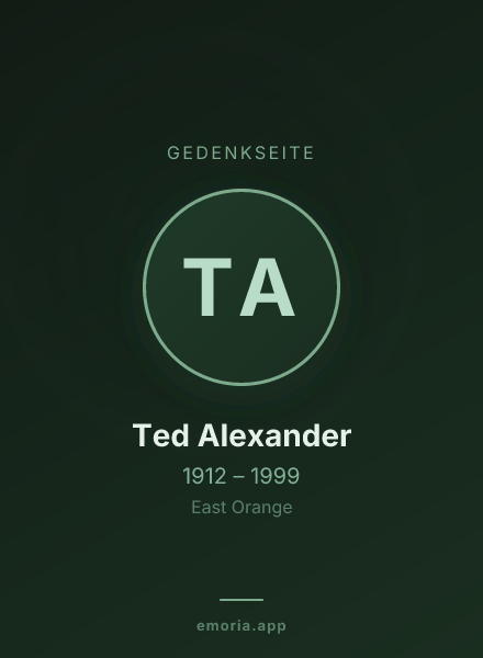 Gedenkportrait von Ted Alexander